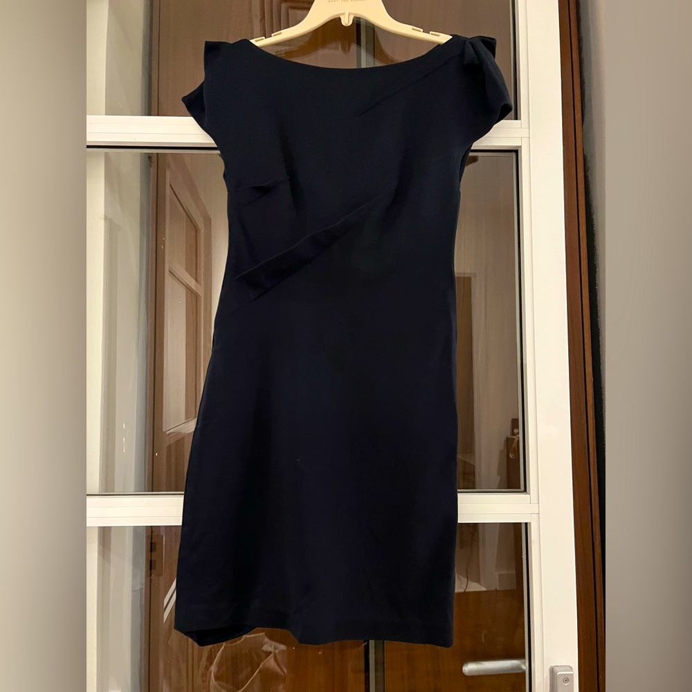 Nathan Jenden (DVF Designer) Navy Tailored Dress 100% Silk